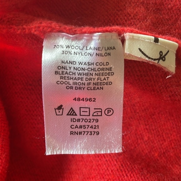 Ann Taylor Petite Turtleneck Tunic Sweater Red LP - Picture 6 of 6